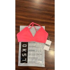 LSKD Ambience Sports Bra Hot Pink Low Support Bralette Small NEW NWT